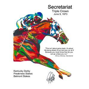 COPY - Secretariat Triple Crown Horse Racing Poster Print Wall Art 18x24